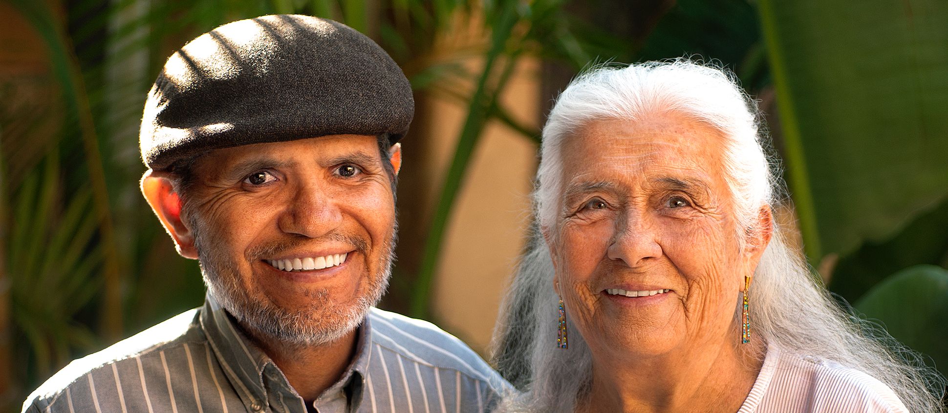 Image of an older adult Latino couple