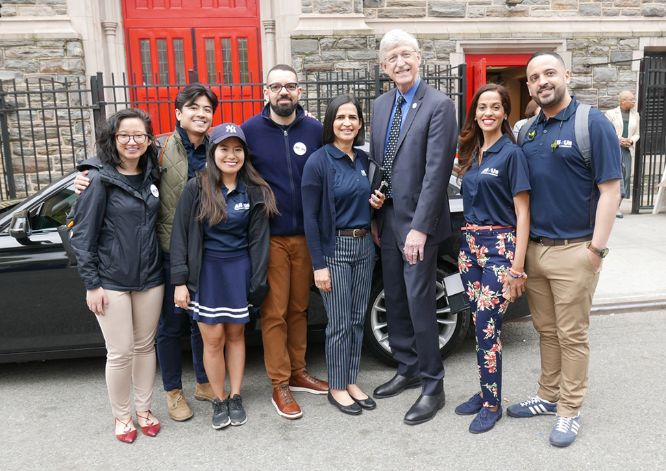 NIH Director Dr. Francis Collins with a group of All of Us partners at the All of Us launch event in May 2018.