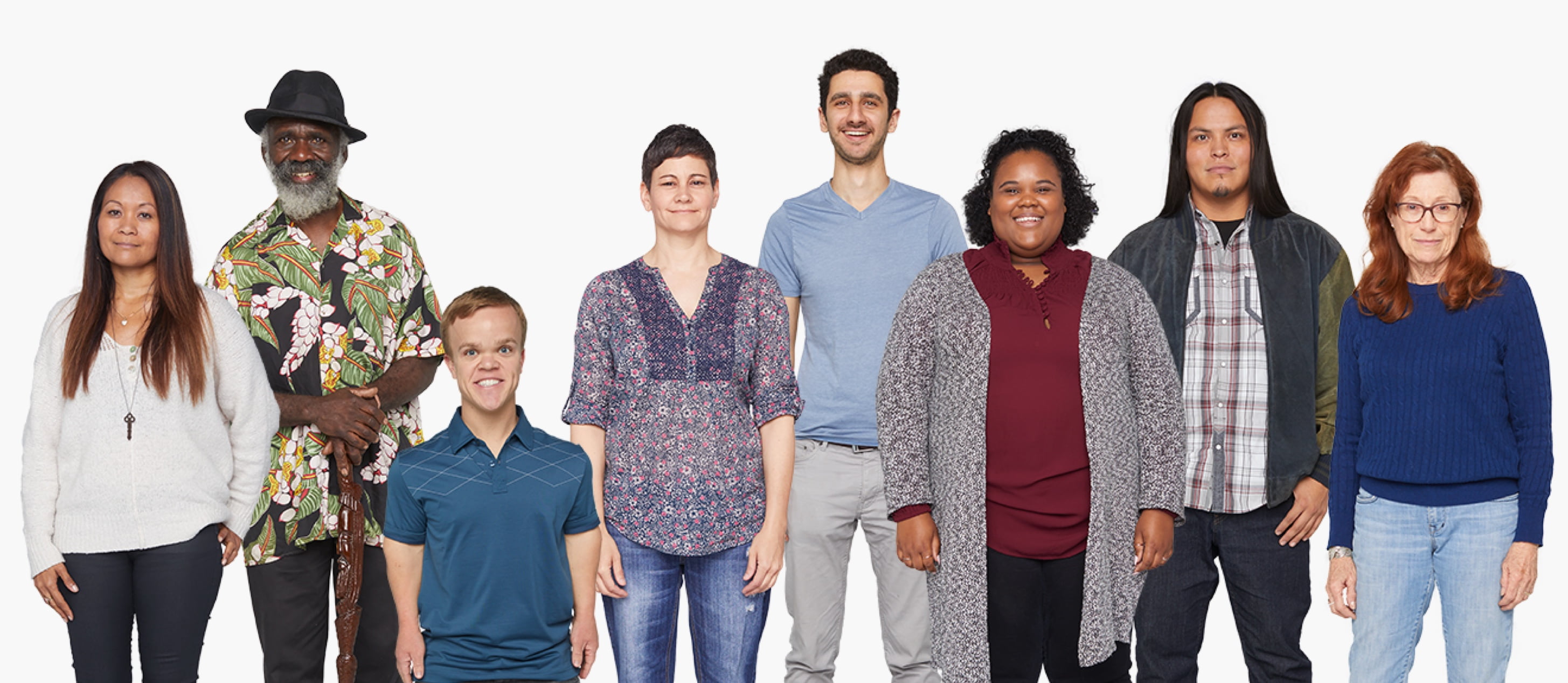 Image of diverse group of people smiling