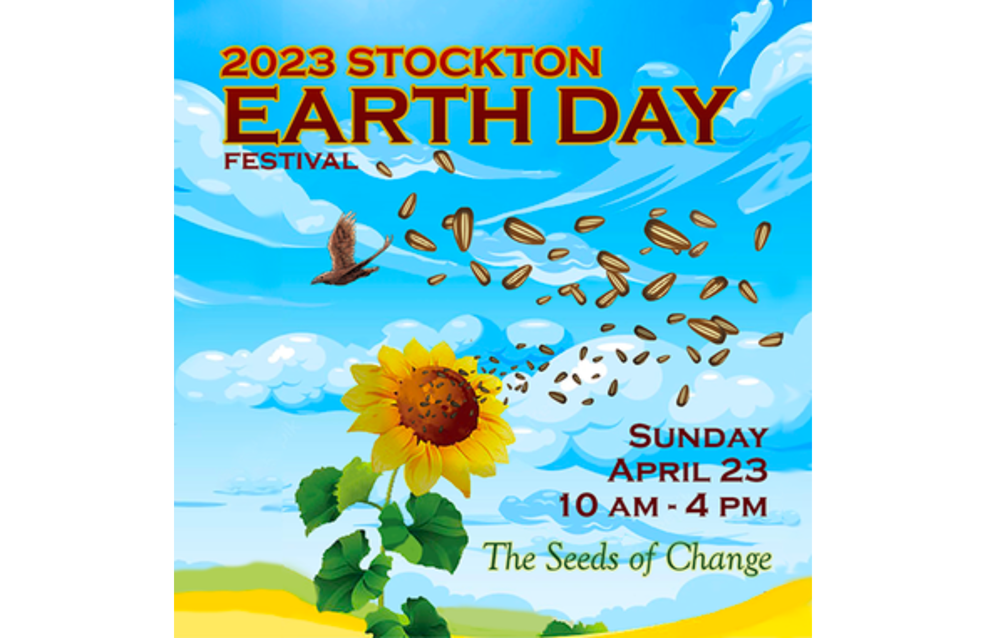 Stockton Earth Day 2023 festival poster