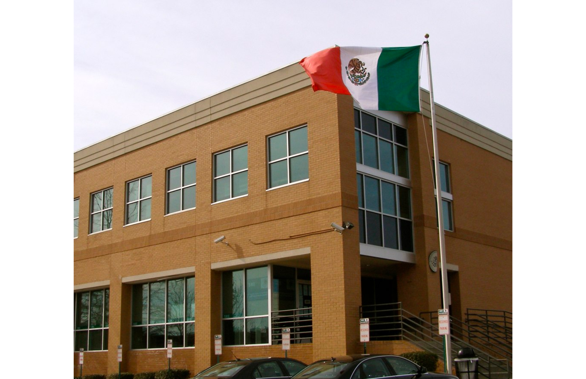 Front entrance of Raleigh's Mexican Consulate
