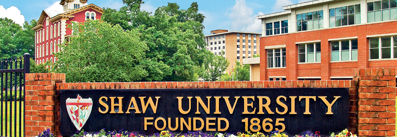 Shaw University signage